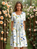 Yellow floral / UK 8 (S)