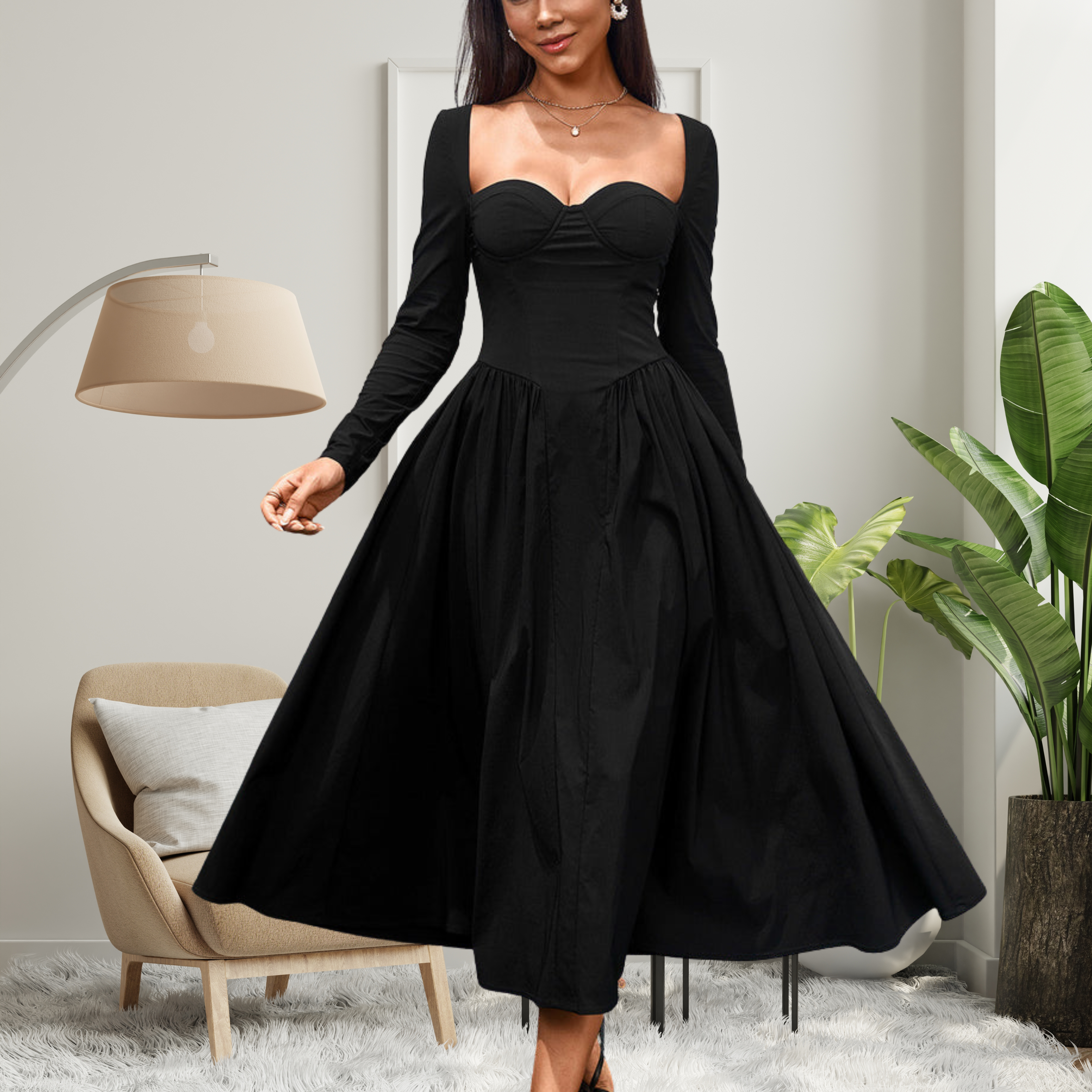 Black / UK 6 (XS)