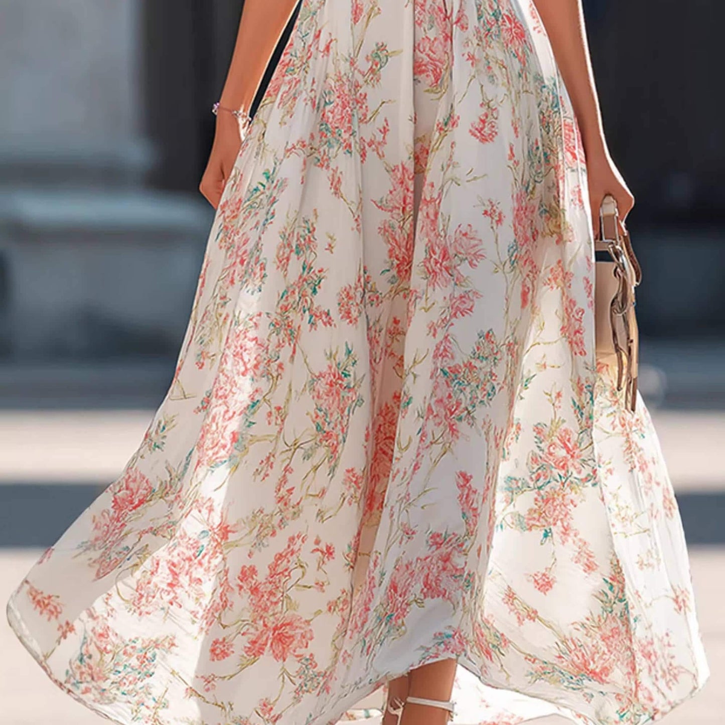 Elowen | Floral Halter Maxi Dress