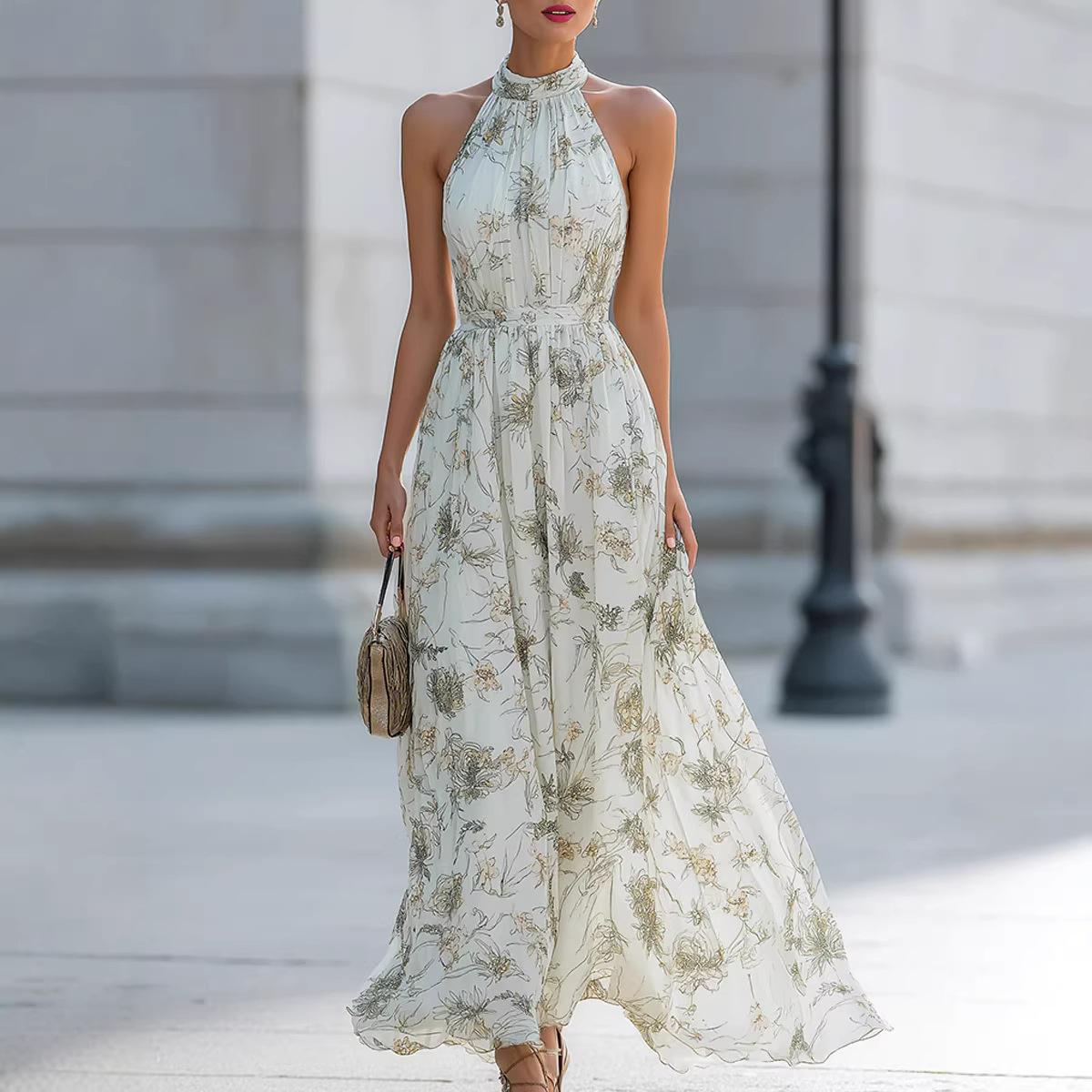 Elowen | Floral Halter Maxi Dress